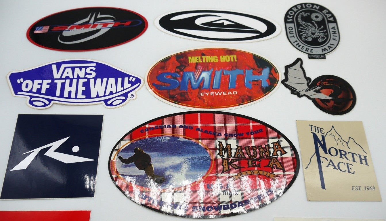 SuperSet d'autocollants vintage originaux « Riders Culture années 90 » - 30 pièces -