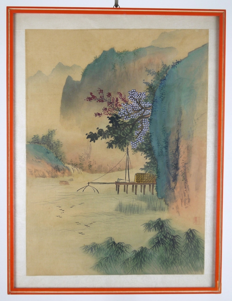 Veduta di Paesaggio Fluviale – Sigillo Xiǎo Lán stampa vista frontale