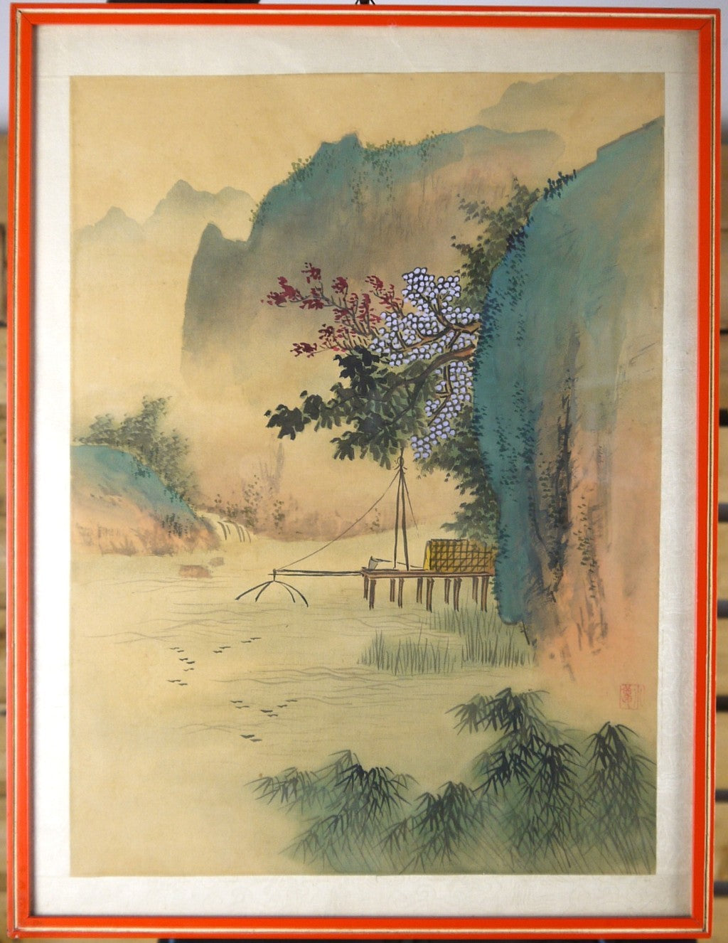 Veduta di Paesaggio Fluviale – Sigillo Xiǎo Lán stampa vista frontale luce naturale