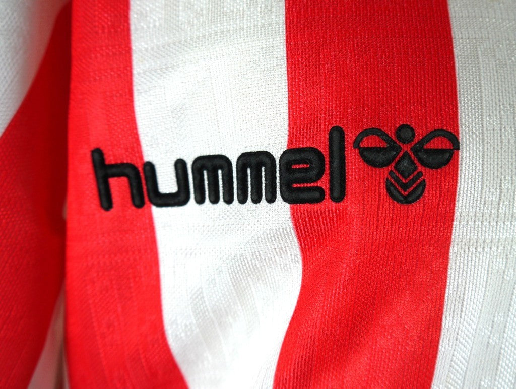 Sunderland AFC Home Shirt – Hummel / VAUX-1989/91-dettaglio produttore tecnico marchio
