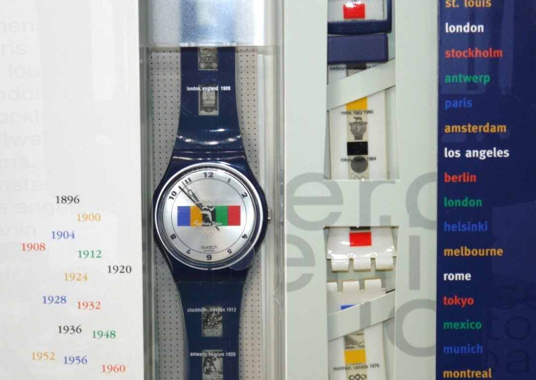 Swatch Gent Special Edition 2000 "Sydney Olympiad Track" Gn183S-dettaglio pellicola quadrante