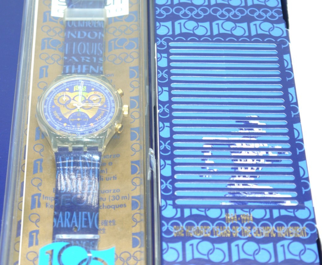 Swatch Chrono Olympic Special SCZ101 – Full Set NOS-Epoca:1994