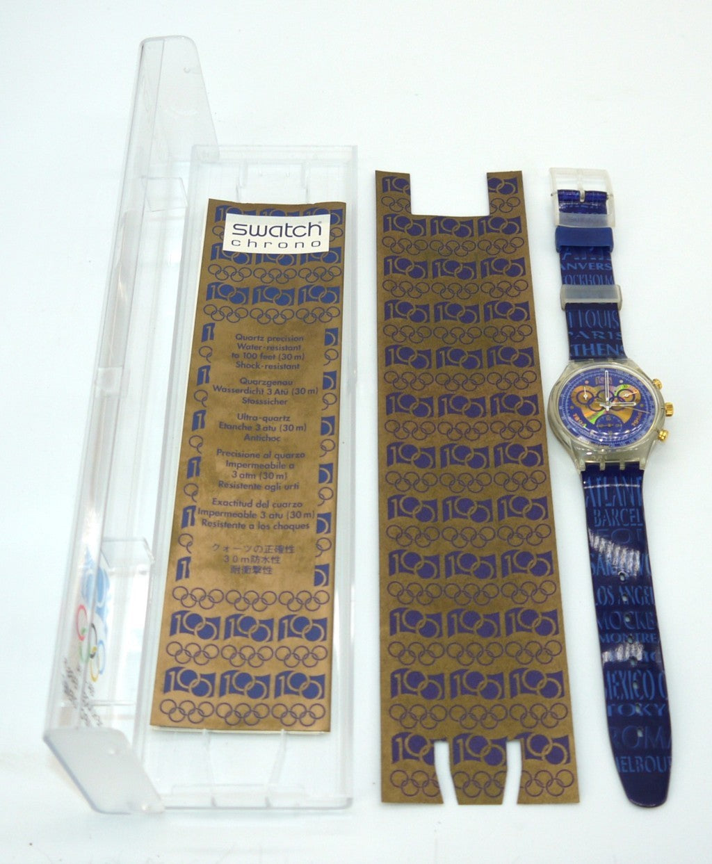 Swatch SCZ101 “IOC 100 Years / Olympic Special” dettaglio set
