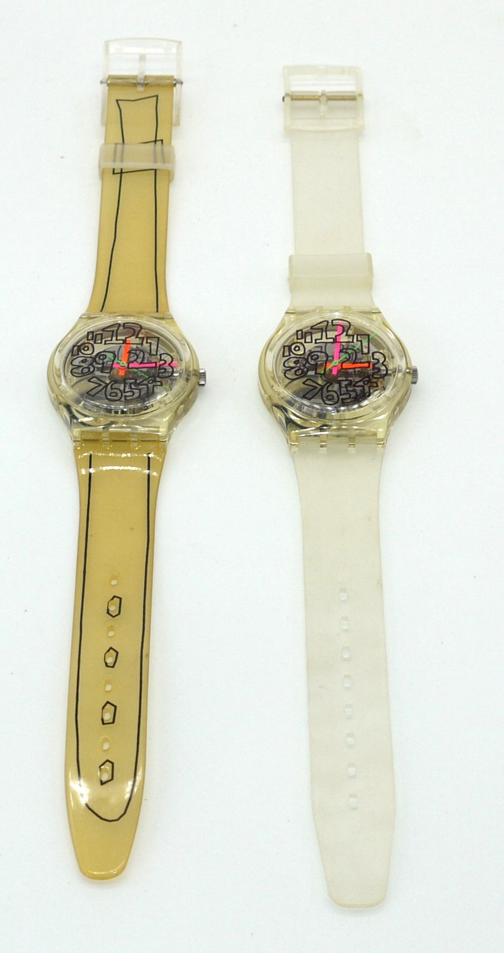 Swatch "Scribble" (GZ127S) – (2 Orologi) – Full Set Nos-Epoca:1993