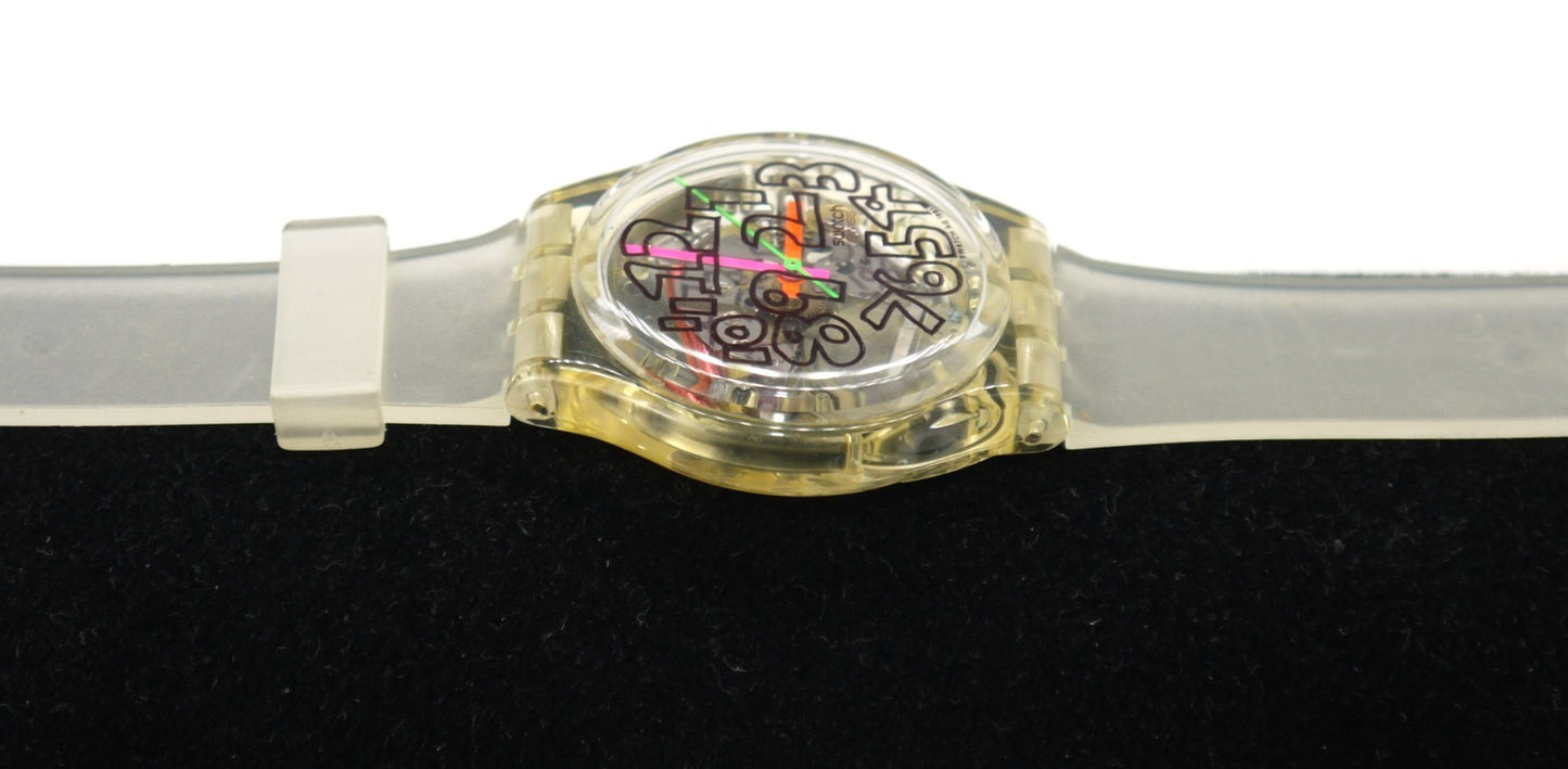 Swatch "Scribble" (GZ127S) – (2 Orologi) – Full Set Nos-Epoca:1993