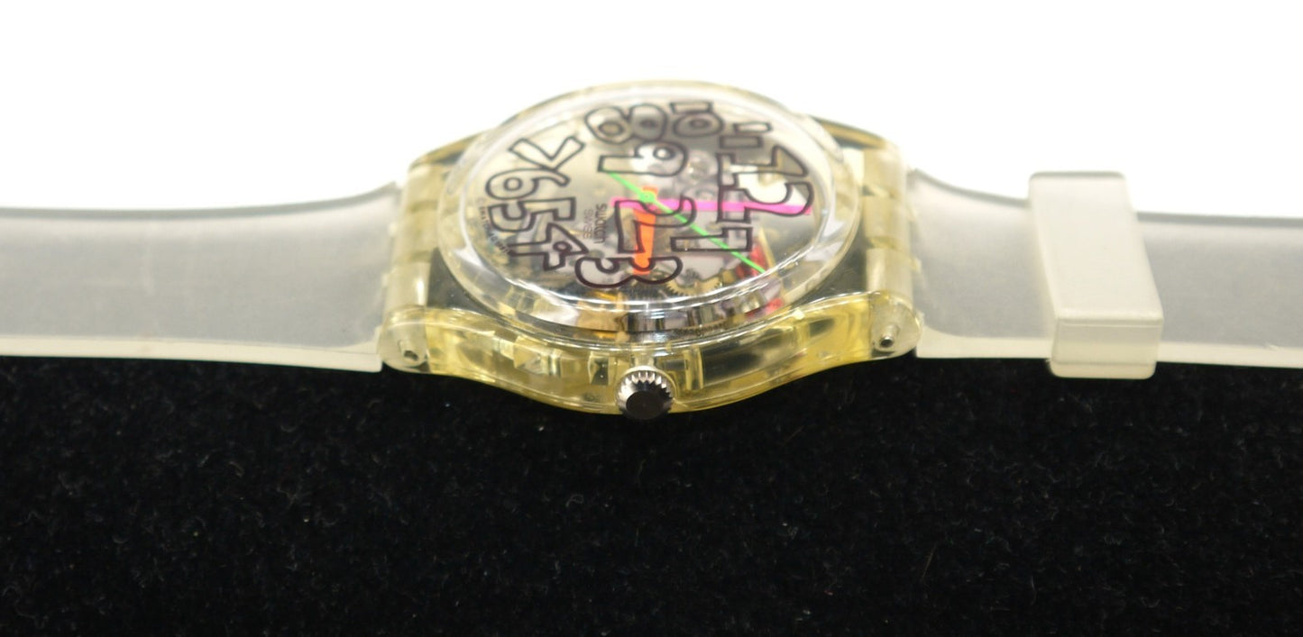 Swatch "Scribble" (GZ127S) – (2 Orologi) – Full Set Nos-Epoca:1993