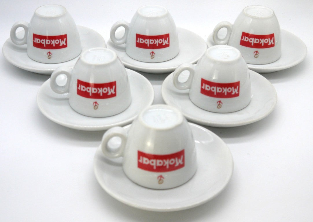 Set 6 tazzine Mokabar / IPA Italy dettaglio fondo tazzine