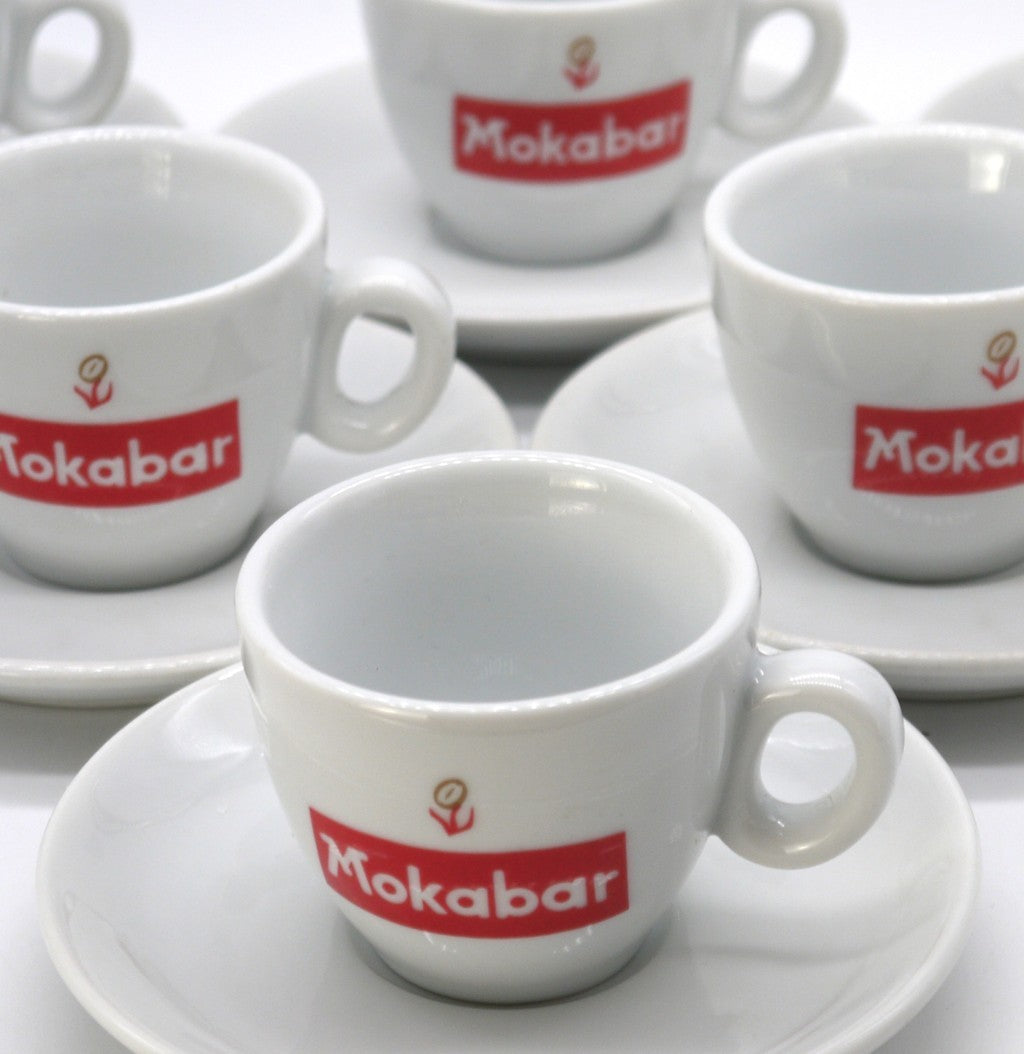 Set 6 tazzine Mokabar / IPA Italy dettaglio marchio