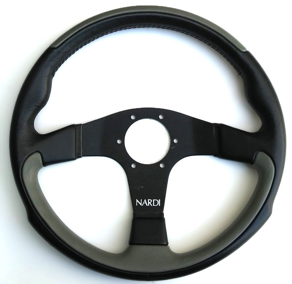 Nardi -Volante in pelle bicolore 3 razze-Epoca:1995