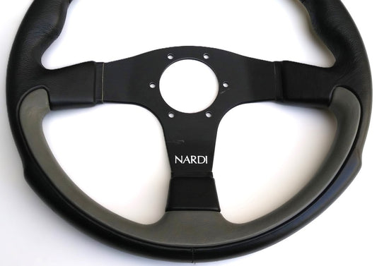 Nardi -Volante in pelle bicolore 3 razze-Epoca:1995