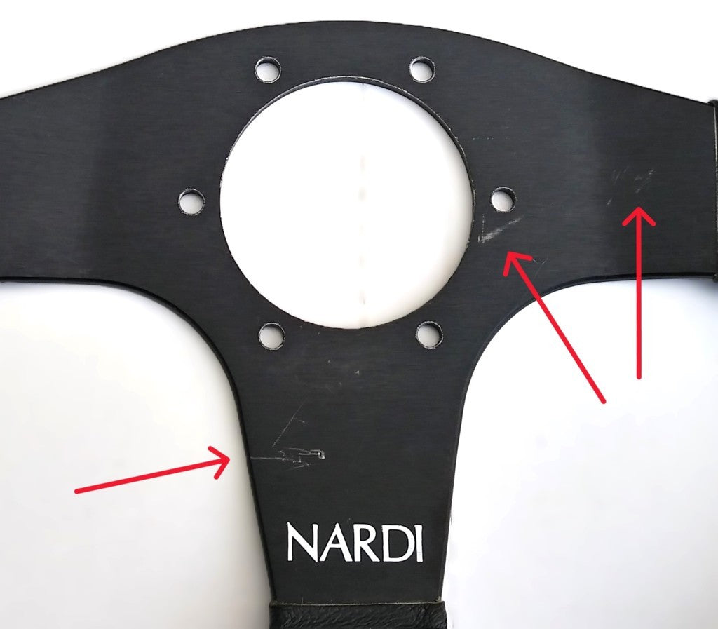 Nardi -Volante in pelle bicolore 3 razze-Epoca:1995