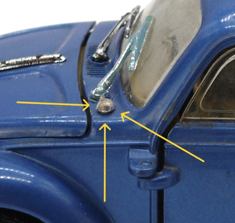 Volkswagen Beetle Politoys Polistil S15 - 1/25 Scale - Period: 1970-1975