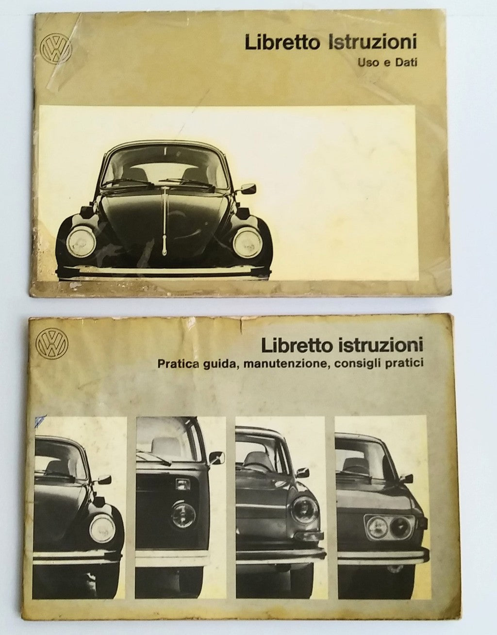 Manuels d'utilisation d'origine pour VW Coccinelle et Type 1, 2, 3 et 4 - Lot de 2 - Période : 1972