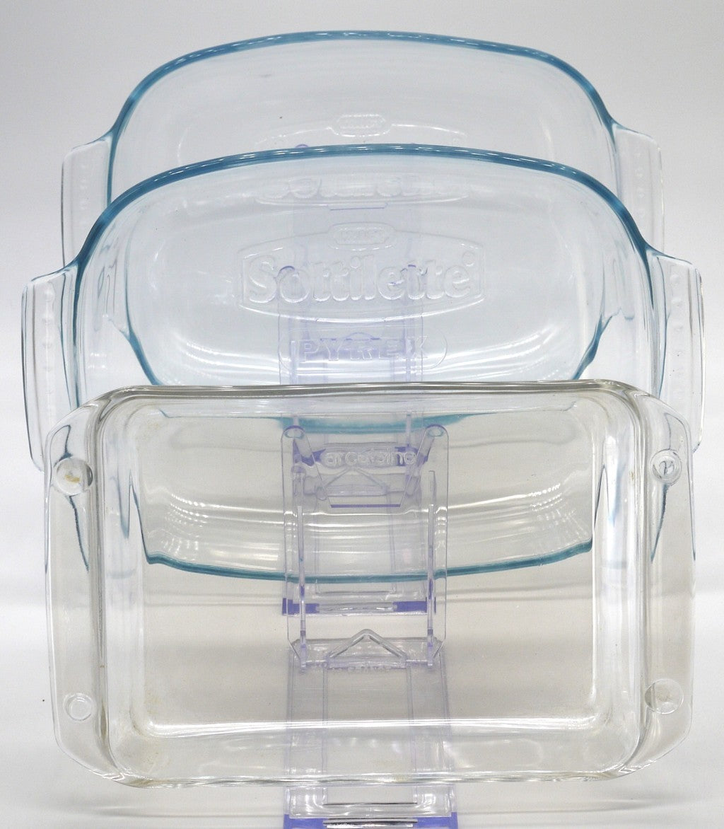 Pirofile Pyrex 229 Sottilette Kraft (2)+ Arcuisine (1) – Vetro Borosilicato – Epoca: anni 80/90
