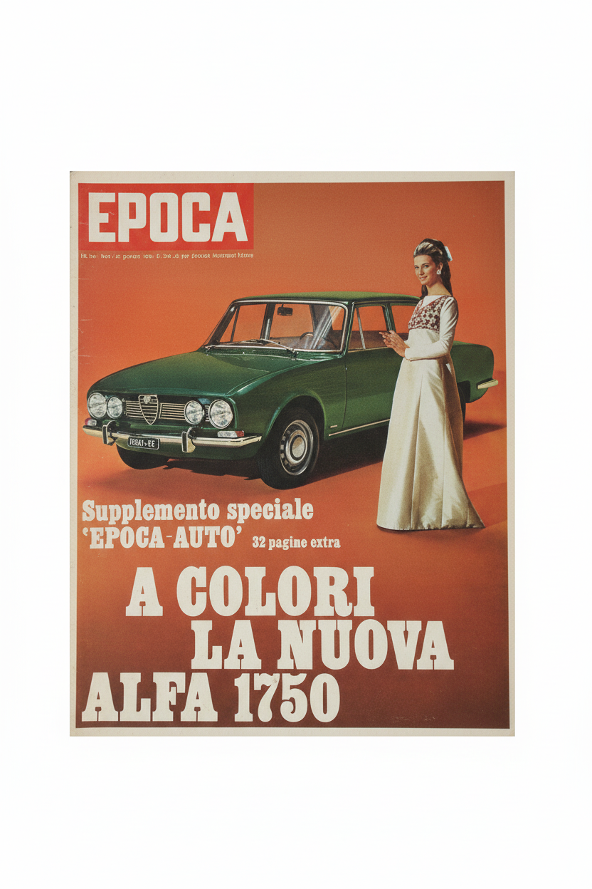Rivista "EPOCA" con supplemento "EPOCA-AUTO" Alfa Romeo 1750-Epoca: 1968